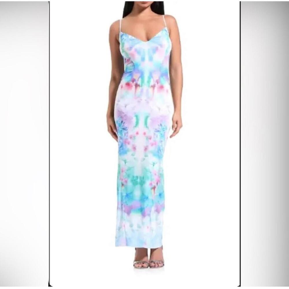 AFRM Mesh Panel Maxi Dress